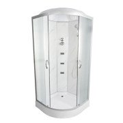 Гідромасажний бокс Vivia TKF 90/1 Білий мармур WG 90x 90 профіль сатин/скло fabric А0045222