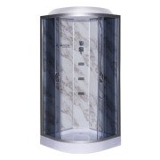 Гідромасажний бокс Vivia TKF 90/1 Мармур BG 90x90 профіль сатин/тоноване скло А0045671