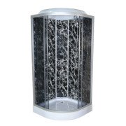 Гидромассажный бокс Vivia TKF 100/1 Черная паутина BG 100х100 см профиль сатин/тонированное стекло А0045670