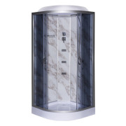 Гідромасажний бокс Vivia TKF 100/1 Мармур BG 100х100 профіль сатин/тоноване скло А0048381