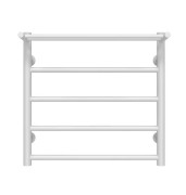 Полотенцесушитель водяной Deffi Терма П5 500х500 боковое левое подключение белый C.TE.50.50.5.W.B