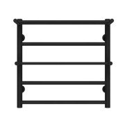 Полотенцесушитель водяной Deffi Терма П5 500х500 боковое правое подключение черный C.TE.50.50.5.B.C