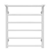 Полотенцесушитель водяной Deffi Терма П6 500х600 боковое правое подключение белый C.TE.60.50.6.W.C