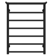 Полотенцесушитель водяной Deffi Терма П7 500х700 боковое правое подключение черный C.TE.80.50.8.B.C