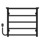 Електрична сушарка для рушників Deffi Терма П5 500х500 ліве підключення чорний C.TE.50.50.5.E.B.L.5