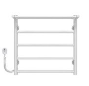 Електрична сушарка для рушників Deffi Терма П5 500х500 ліве підключення білий C.TE.50.50.5.E.W.L.5