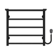 Електрична сушарка для рушників Deffi Терма П5 500х500 праве підключення чорний C.TE.50.50.5.E.B.R.5