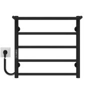 Електрична сушарка для рушників Deffi Терма П5 500х500 ліве підключення JD03 чорний C.TE.50.50.5.E.B.L.1