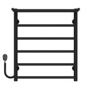 Електрична сушарка для рушників Deffi Терма П6 500х600 ліве підключення чорний C.TE.60.50.6.E.B.L.5