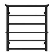 Сушка для рушників водяна Deffi Терма Плюс П6 500х600 бічне праве підключення чорний C.TA.60.50.6.B.C