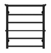 Полотенцесушитель водяной Deffi Терма Плюс П6 500х600 боковое правое подключение черный C.TA.60.50.6.B.C