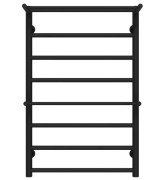 Полотенцесушитель водяной Deffi Терма Плюс П8 500х800 боковое левое подключение черный C.TA.80.50.8.B.B