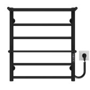 Електрична сушарка для рушників Deffi Терма Плюс П6 500х600 праве підключення JD03 чорний C.TA.60.50.6.E.B.R.1