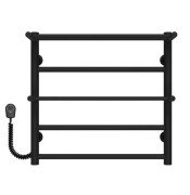 Електрична сушарка для рушників Deffi Терма Плюс П5 500х500 ліве підключення чорний C.TA.50.50.5.E.B.L.5