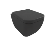 Унітаз підвісний Hatria Bianca 52х36 см санітарна кераміка чорний матовий A1Y3AK02