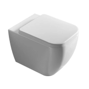 Унітаз для підлоги Hatria Bianca 52х36 см безободковий санітарна кераміка білий глянцевий 01Y3AL01