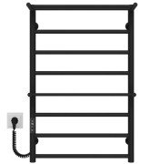 Електрична сушарка для рушників Deffi Терма Плюс П8 500х800 ліве підключення JD03 чорний C.TA.80.50.8.E.B.L.1