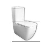 Чаша унітазу Hatria Bianca 65,5х37 см санітарна кераміка білий 00Y7AE01