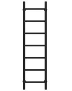 Полотенцесушитель водяной Deffi Орион П7 200х1200 боковое левое подключение черный C.OR.120.20.7.B.B