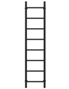 Сушка для рушників водяна Deffi Оріон П8 200х1400 бічне ліве підключення чорний C.OR.140.20.8.B.B