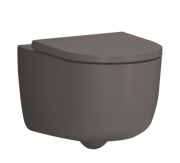 Унитаз подвесной Hatria Futura 53х35,5 см безободковый санитарная керамика антрацит A0Y9BA08