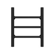 Сушка для рушників водяна Deffi Оріон П3 300х400 бічне праве підключення чорний C.OR.40.30.3.B.C