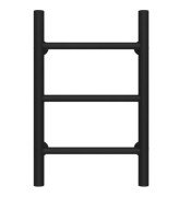 Полотенцесушитель водяной Deffi Орион П3 300х500 нижнее подключение черный C.OR.50.30.3.B.A