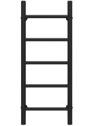 Полотенцесушитель водяной Deffi Орион П5 300х800 боковое правое подключение черный C.OR.80.30.5.B.C