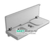 Подвесная система со встроенным унитазом справа и биде слева Hatria G-Full 120х50 см керамика белый глянцевый 00YXJS01