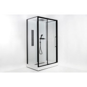 Гидромассажный бокс Insana Kira 120x80 профиль черный/прозрачное стекло А0055227