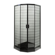 Душова кабіна Insana Mira Black P 92/5 B LN 90x90 см профіль чорний/скло з малюнком А0048480