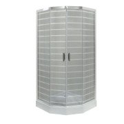 Душевая кабина Insana Mira White P 92/5 W LN 90x90 см профиль браш/стекло с рисунком А0048481