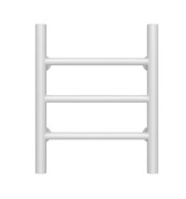 Сушка для рушників водяна Deffi Оріон П3 400х400 бічне праве підключення білий C.OR.40.40.3.W.C