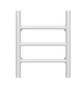 Полотенцесушитель водяной Deffi Орион П3 400х400 боковое левое подключение белый C.OR.40.40.3.W.B