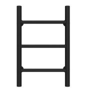 Полотенцесушитель водяной Deffi Орион П3 400х500 боковое левое подключение черный C.OR.50.40.3.B.B