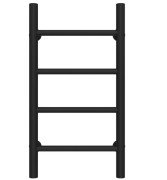 Полотенцесушитель водяной Deffi Орион П4 400х600 боковое левое подключение черный C.OR.60.40.4.B.B