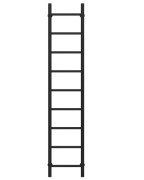Полотенцесушитель водяной Deffi Орион П9 300х1600 нижнее подключение черный C.OR.160.30.9.B.A