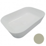 Раковина для ванной Hatria Happy Hour Slim Alchemy 18:00 S 55х38 см фаянс песок A0Y2A026