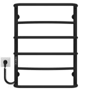 Електросушарка для рушників Deffi Аквамікс П6 400х700 ліве підключення JD03 чорний C.AM.70.40.6.E.B.L.1