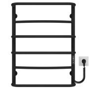 Електросушарка для рушників Deffi Аквамікс П6 400х700 праве підключення JD03 чорний C.AM.70.40.6.E.B.R.1