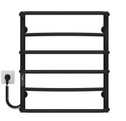 Електрична сушарка для рушників Deffi Аквамікс П6 500х600 ліве підключення JD03 чорний C.AM.60.50.6.E.B.L.1