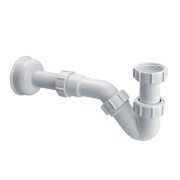 Сифон для біде трубчастий McAlpine HC23 з трубою та розеткою 1 1/4х32мм пластик А0047341