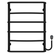 Електросушарка для рушників Deffi Аквамікс П6 500х700 праве підключення чорний C.AM.70.50.6.E.B.R.5