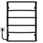 Електросушарка для рушників Deffi Аквамікс П6 500х700 ліве підключення JD03 чорний C.AM.70.50.6.E.B.L.1