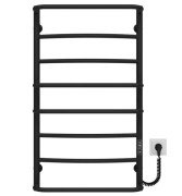 Електрична сушарка для рушників Deffi Аквамікс П8 500х900 праве підключення JD03 чорний C.AM.90.50.8.E.B.R.1