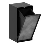 Вбудований сміттєвий бак Hansgrohe XtraStoris Rock з дверцятами для облицювання плиткою матовий чорний 56063670