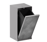 Вбудований сміттєвий бак Hansgrohe XtraStoris Rock з дверцятами для облицювання плиткою матова нержавіюча сталь 56063800