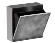 Вбудований сміттєвий бак Hansgrohe XtraStoris Rock з дверцятами для облицювання плиткою матова нержавіюча сталь 56089800