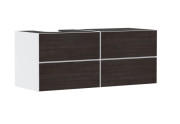 Тумба под раковину подвесная Hansgrohe Xevolos E 137х55,5 см матовый белый/темный дуб 54236730