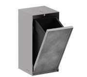 Вбудований сміттєвий бак Hansgrohe XtraStoris Rock з дверцятами для облицювання плиткою матова нержавіюча сталь 56063800